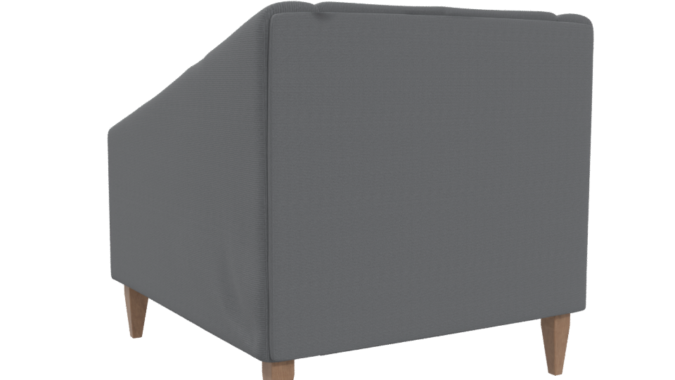 Contemporary Fabric Armchair 3D - Professional 3D Model Render 4