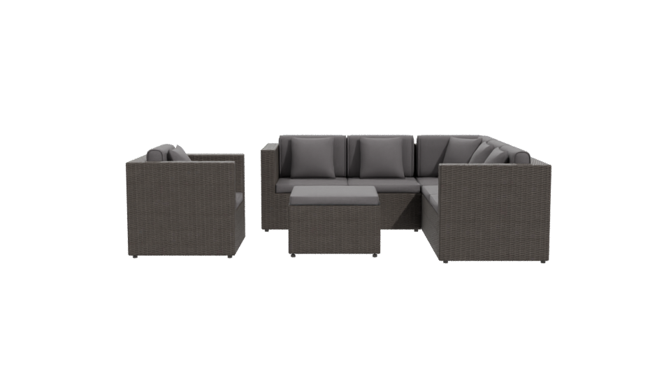 Stylish Outdoor Sofa Set 3D - Professional 3D Model Render 11