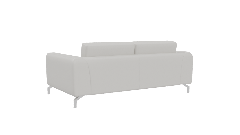 Contemporary White Sofa Model - Professional 3D Model Render 4