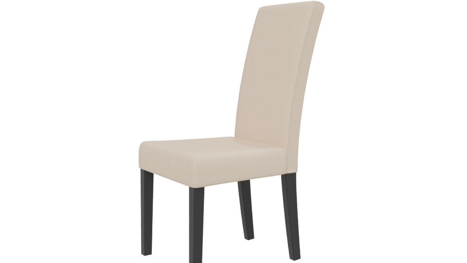 Minimalist Fabric Dining Chair Model - Professional 3D Model Render 13