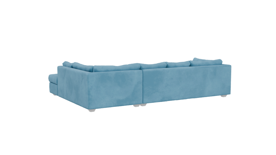 Stylish Sectional Sofa Model - Professional 3D Model Render 4