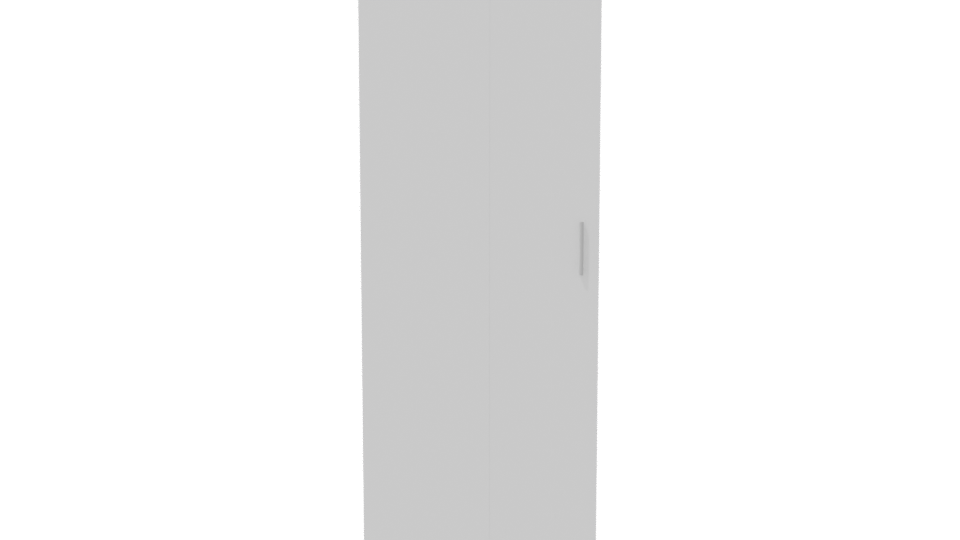 Minimalist White Storage Cabinet 3D - Professional 3D Model Render 8