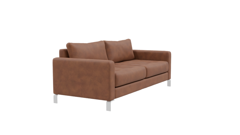 Contemporary Leather Sofa Model - Professional 3D Model Render 9