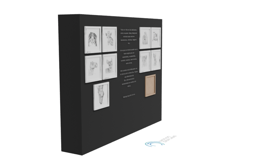 Artistic Sketch Frames Display Model - Professional 3D Model Render 9