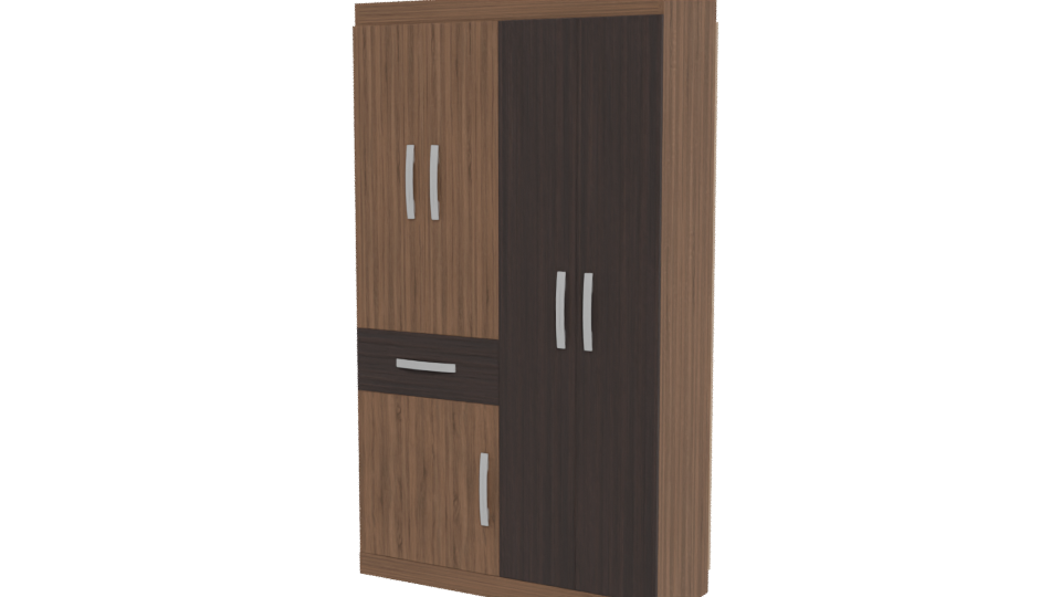 Stylish Modern Wooden Cabinet 3D - Professional 3D Model Render 12