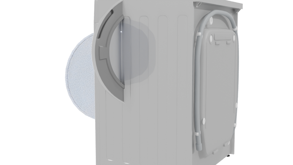 Front-Loading Washing Machine 3D - Professional 3D Model Render 3