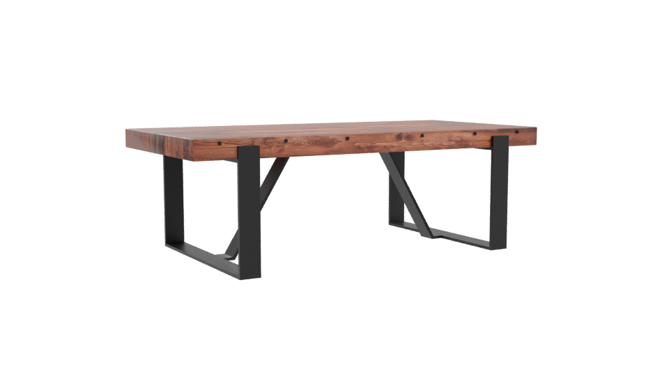 Stylish Wooden Dining Table 3D - Professional 3D Model Render 10
