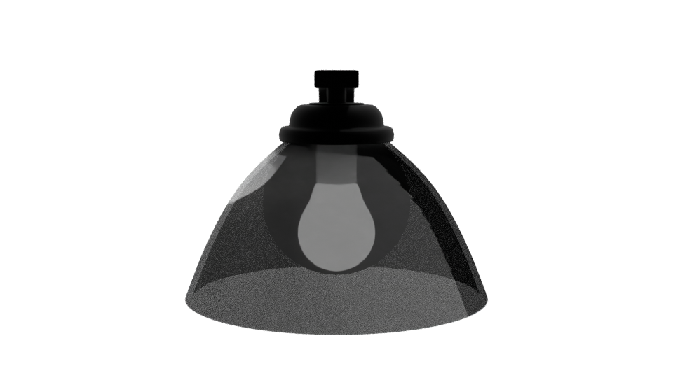 Stylish Glass Wall Lamp 3D Model - Professional 3D Model Render 2