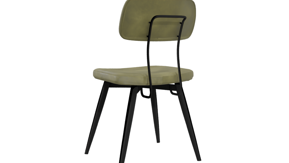 Stylish Minimalist Dining Chair 3D Model - Professional 3D Model Render 4
