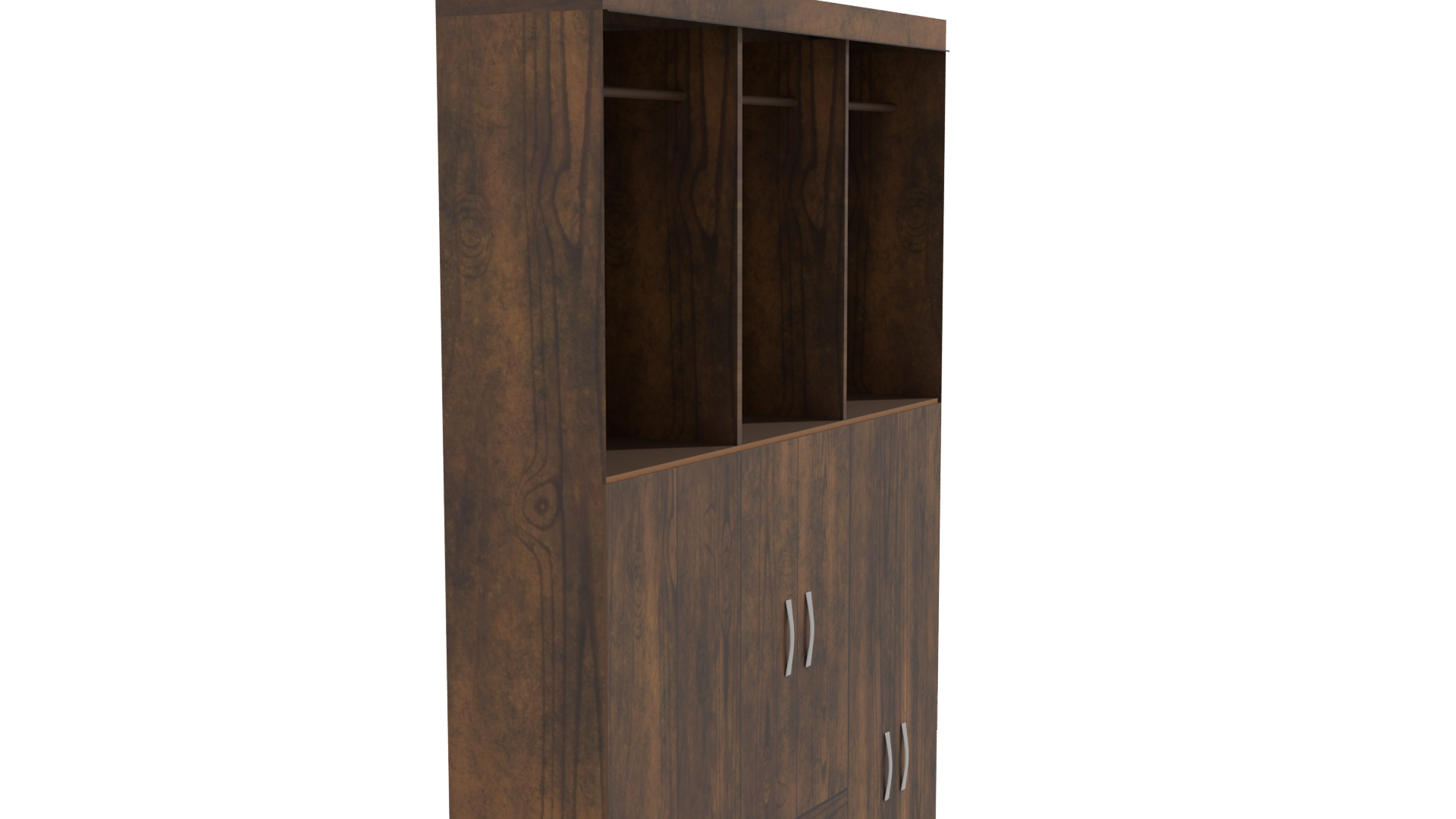 Stylish Wooden Storage Cabinet 3D - Professional 3D Model Render 9
