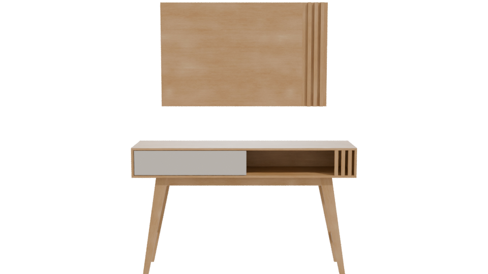 Modern Console Table with Mirror 3D - Professional 3D Model Render 11