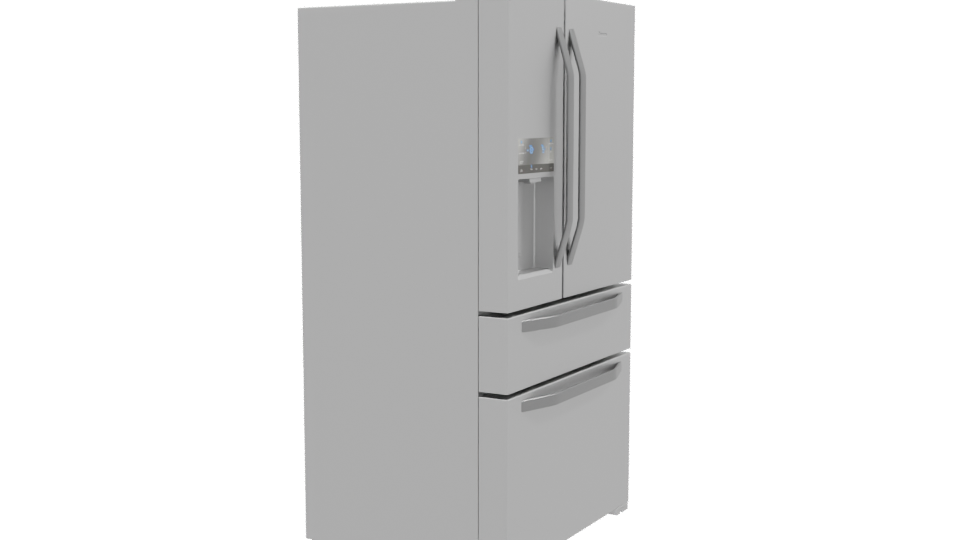 Sleek Stainless Steel Refrigerator 3D Model - Professional 3D Model Render 9