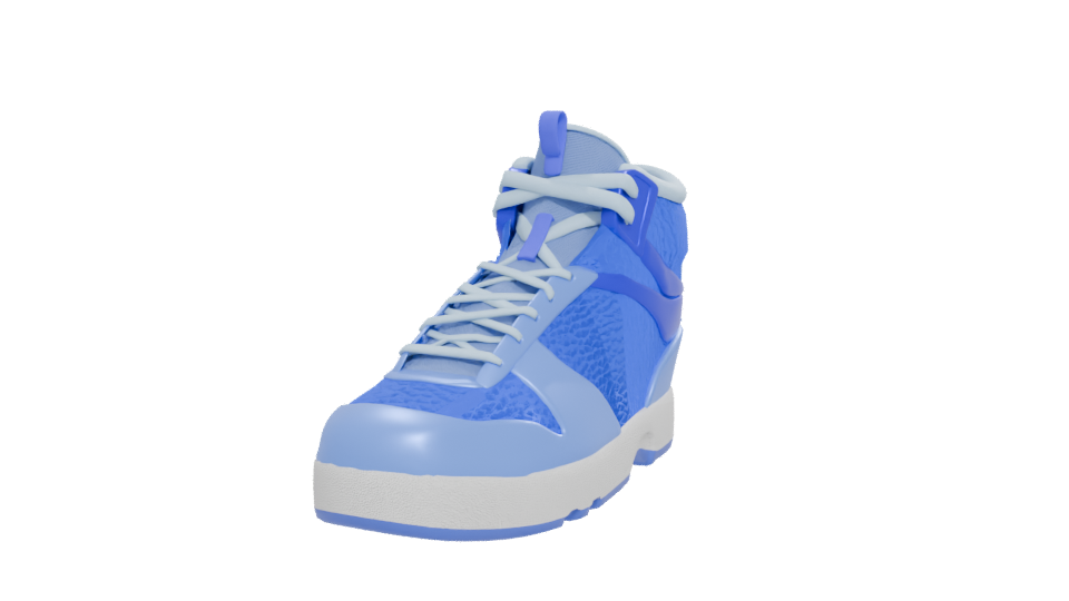 Stylish Blue Sneaker 3D Model - Professional 3D Model Render 12
