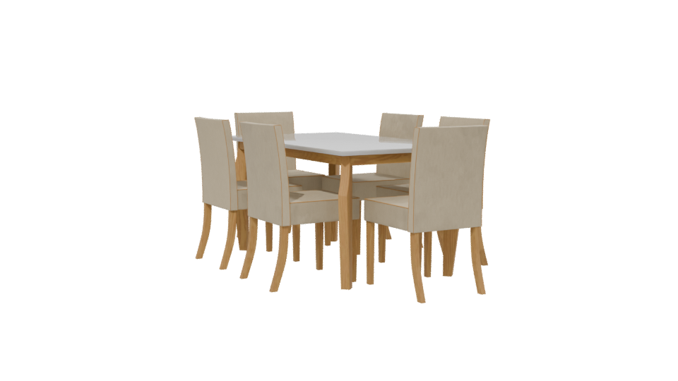 Stylish Modern Dining Table Set 3D Model - Professional 3D Model Render 13