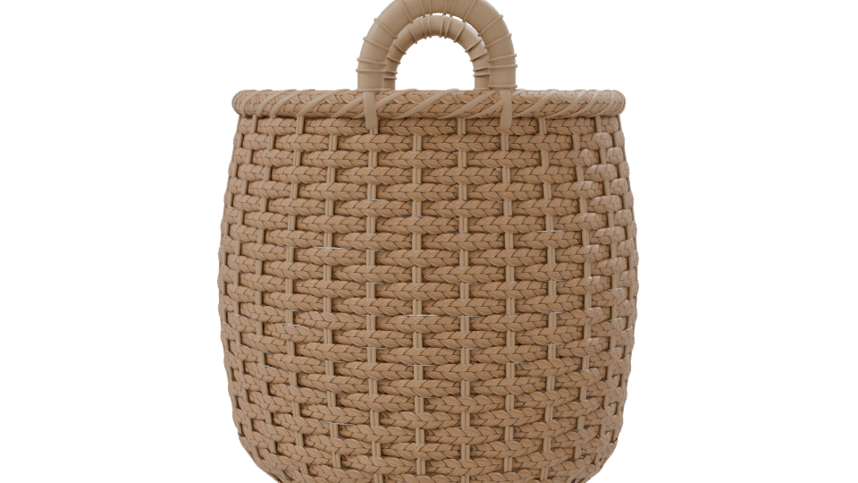 Woven Natural Storage Basket 3D - Professional 3D Model Render 8