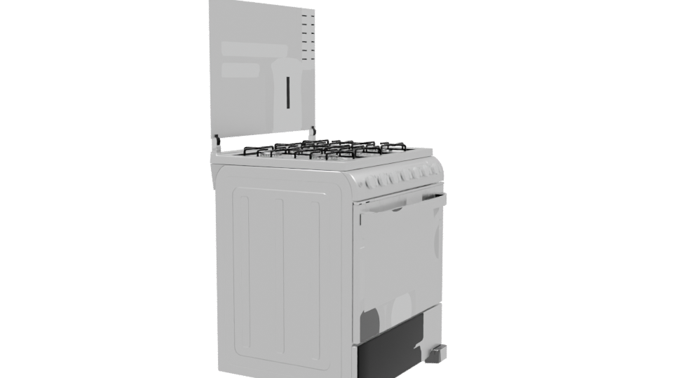 Modern Gas Stove 3D Model - Professional 3D Model Render 9