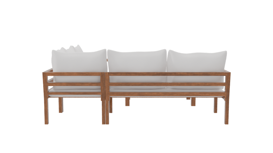 Stylish Outdoor Sofa Set 3D - Professional 3D Model Render 8