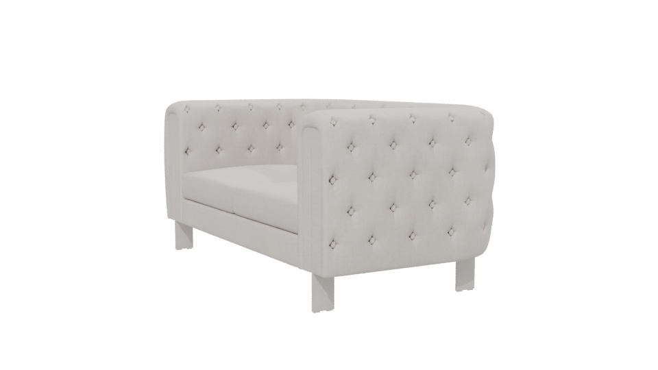 Elegant Sofa with Gold Accents - Professional 3D Model Render 13