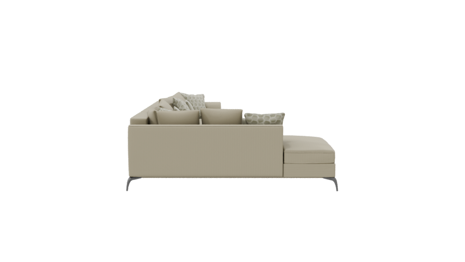 Elegant Modern Sectional Sofa 3D Model - Professional 3D Model Render 8