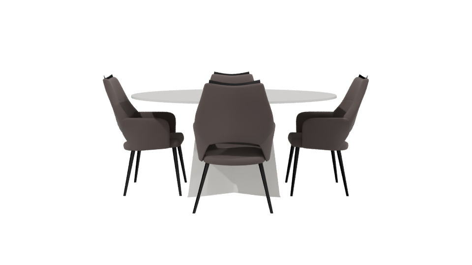 Modern Round Dining Table 3D - Professional 3D Model Render 2