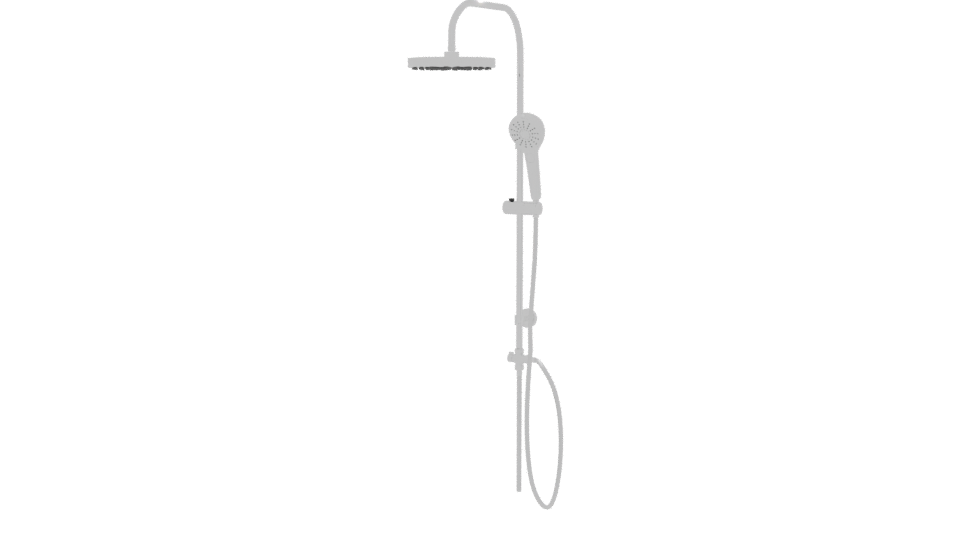 Modern Wall-Mounted Shower System - Professional 3D Model Render 12