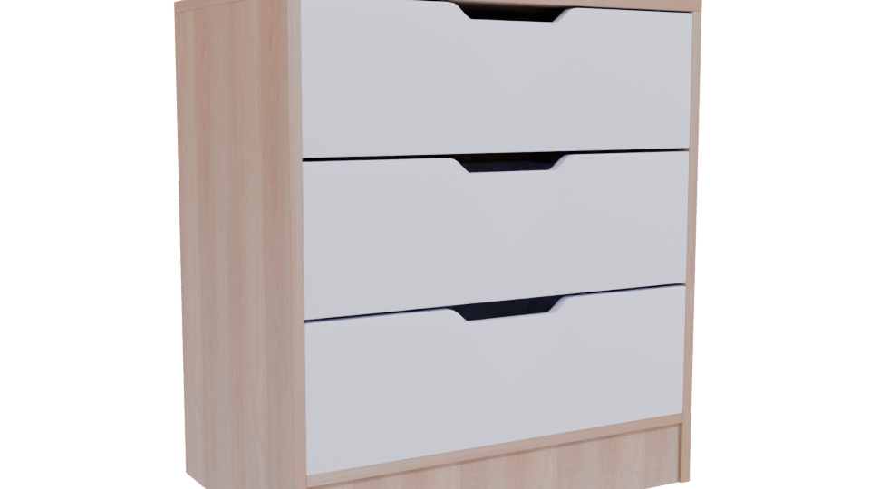 Minimalist Wooden Storage Cabinet 3D - Professional 3D Model Render 10