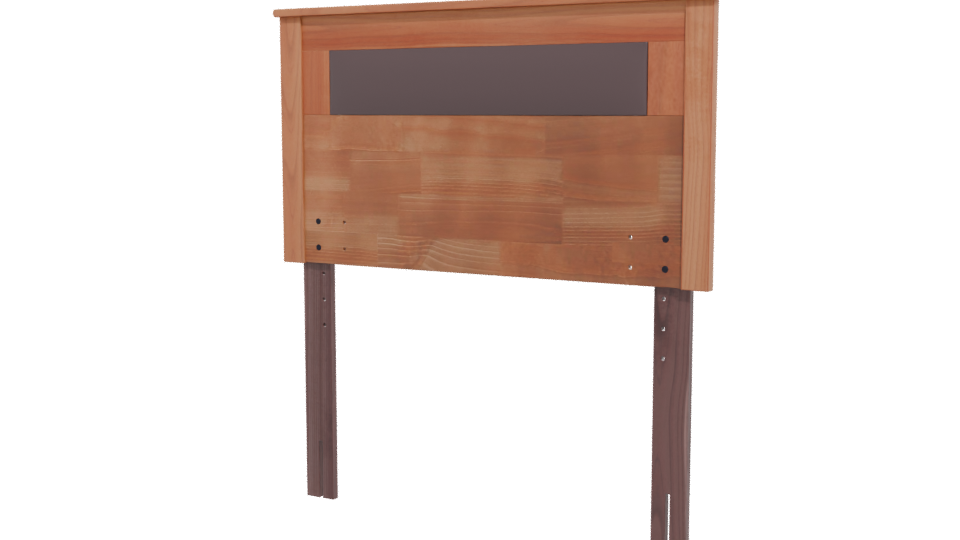 Stylish Wooden Bed Headboard 3D Model - Professional 3D Model Render 12