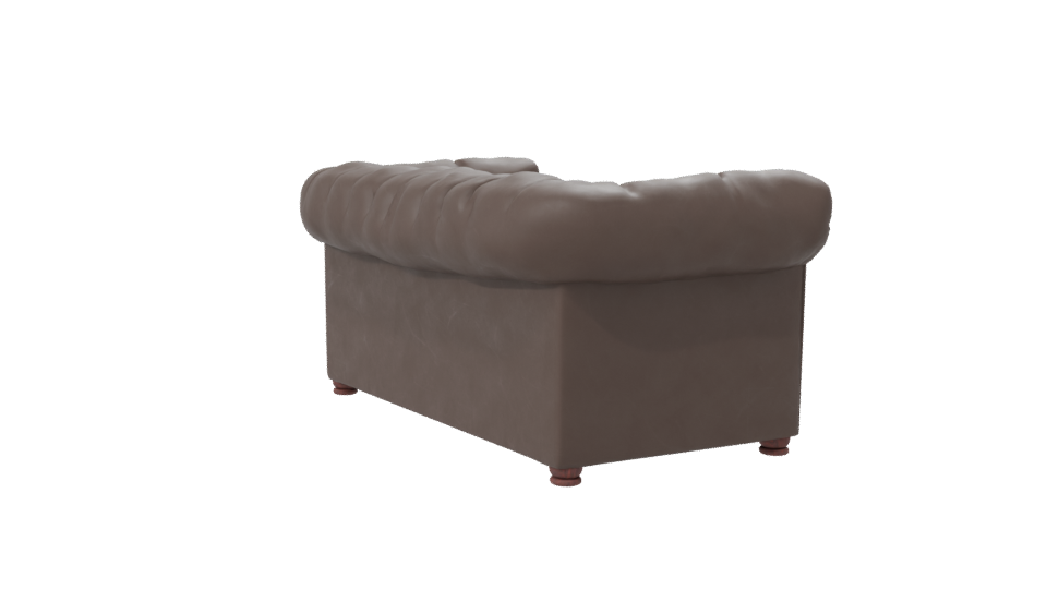 Elegant Vintage Leather Chesterfield Sofa 3D Model - Professional 3D Model Render 7