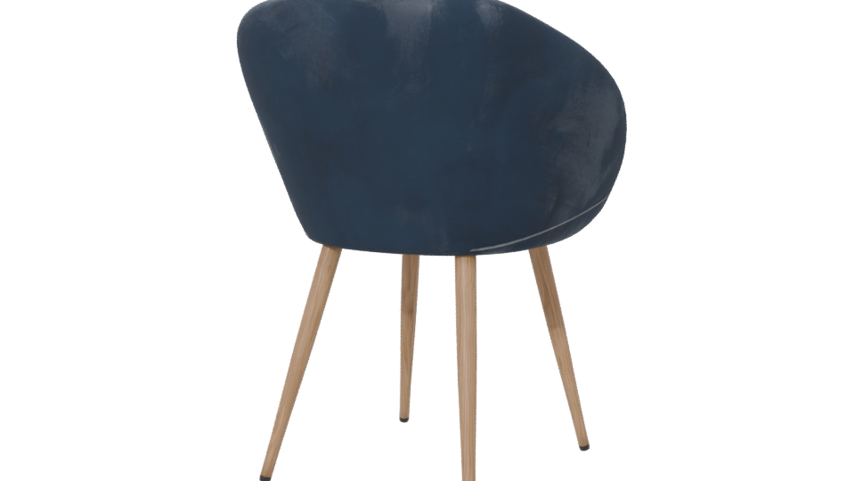 Contemporary Velvet Accent Chair 3D Model - Professional 3D Model Render 6