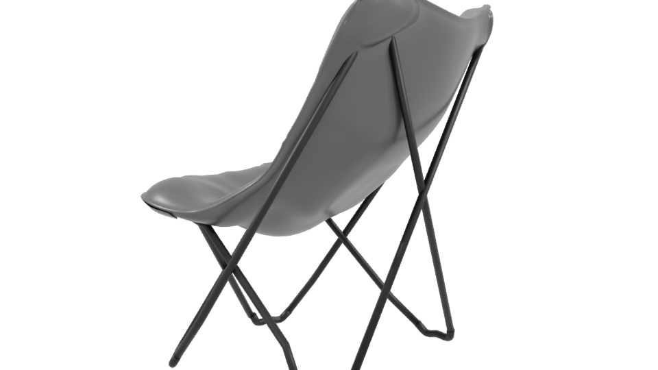 Stylish Folding Lounge Chair 3D - Professional 3D Model Render 3