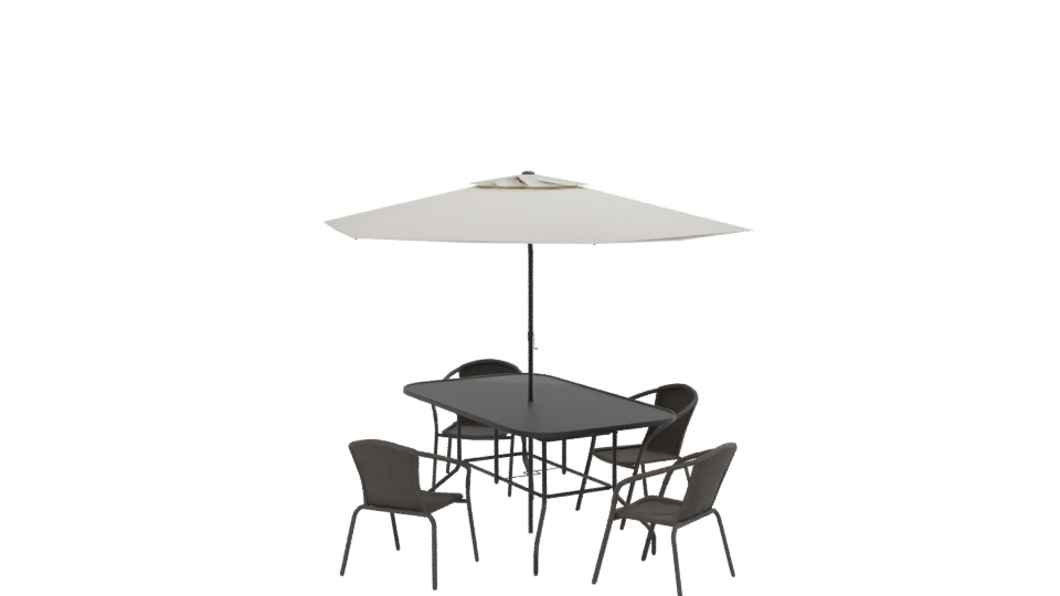 Modern Outdoor Dining Set 3D - Professional 3D Model Render 13