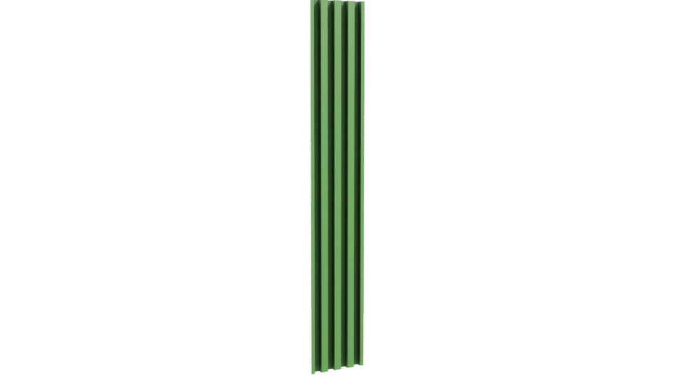 Stylized Vertical Green Panel Model - Professional 3D Model Render 10