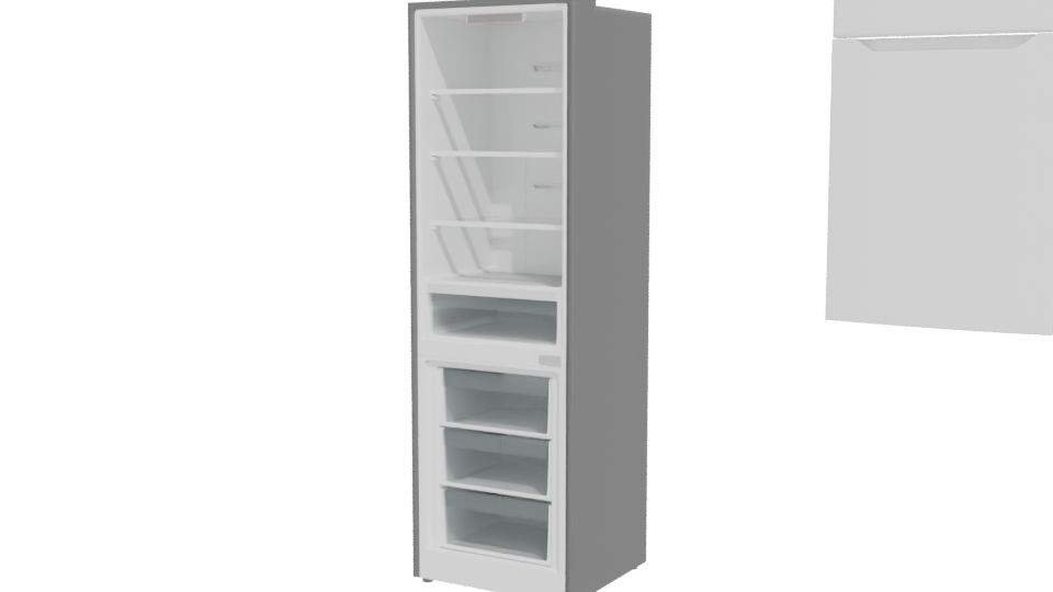 Minimalist Refrigerator 3D Model - Professional 3D Model Render 12