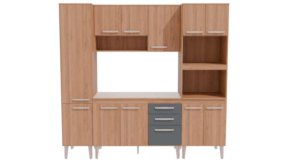 Stylish Modern Kitchen Cabinet 3D - Professional 3D Model Render 11