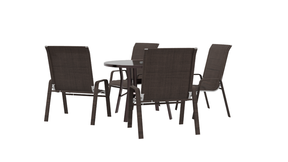 Stylish Outdoor Dining Set 3D - Professional 3D Model Render 3