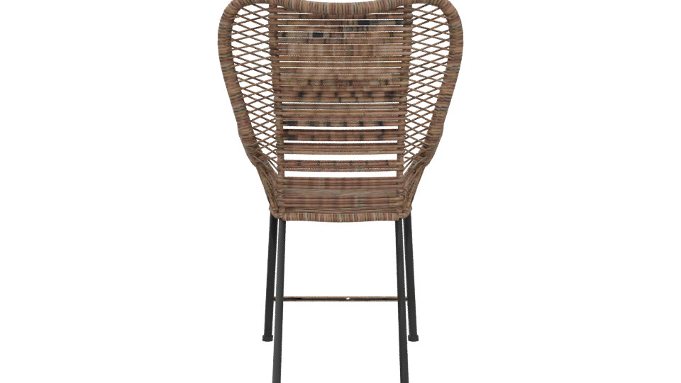 Modern Rattan Bar Chair 3D - Professional 3D Model Render 5