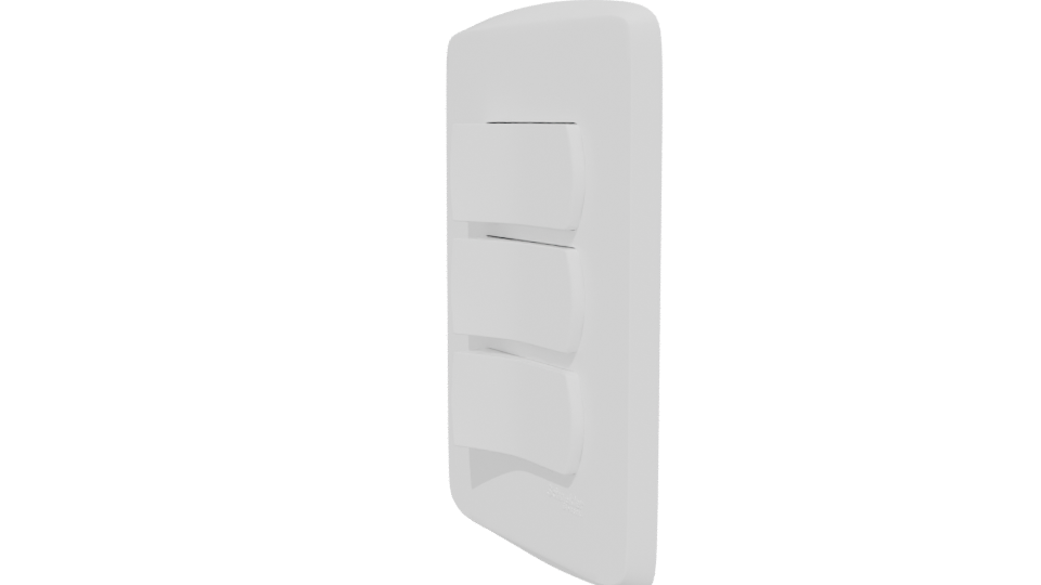 Triple Switch Panel 3D Model - Professional 3D Model Render 13