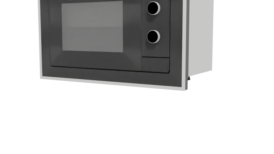 Sleek Built-In Microwave 3D Model - Professional 3D Model Render 12