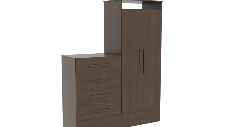 Elegant Wooden Storage Cabinet 3D Model - Professional 3D Model Render 10