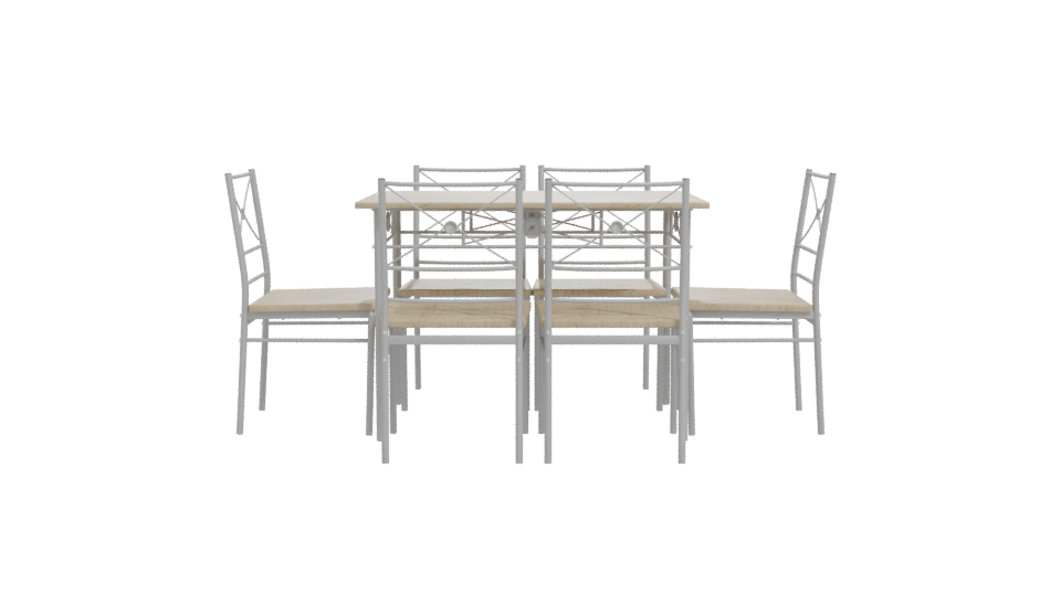 Stylish Dining Table Set 3D - Professional 3D Model Render 11