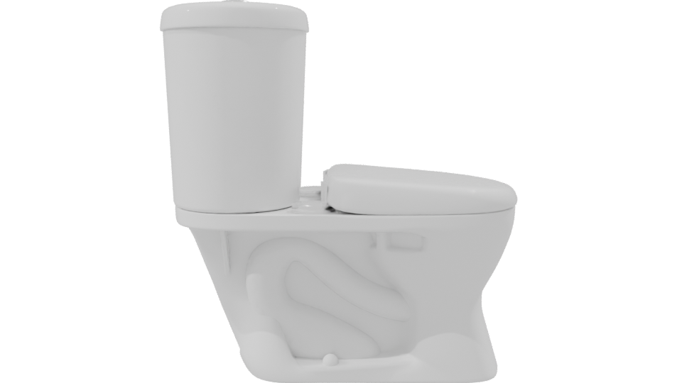 Stylish Ceramic Toilet Model - Professional 3D Model Render 8