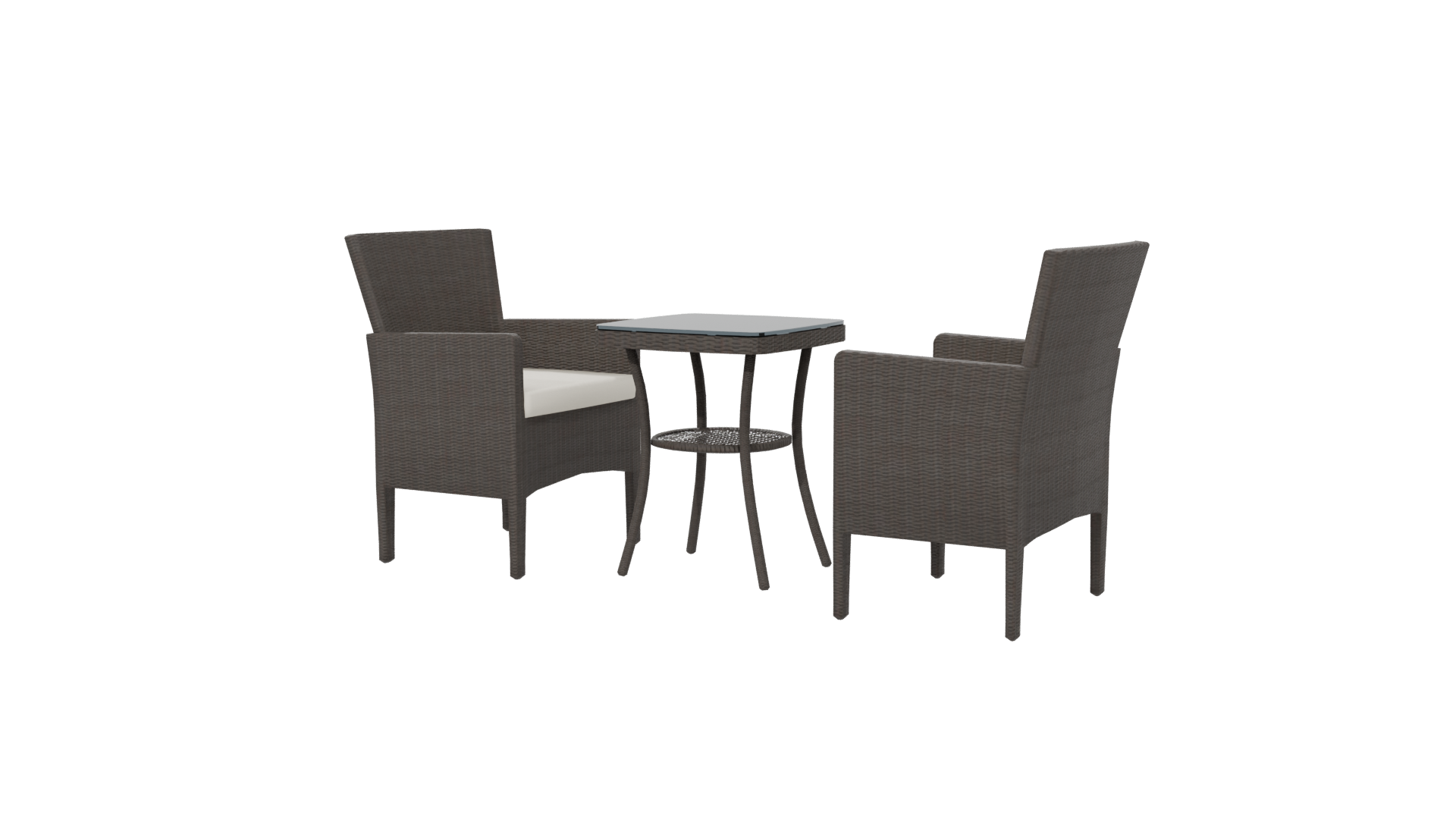 Stylish Outdoor Rattan Furniture Set 3D Model - Professional 3D Model Render 6