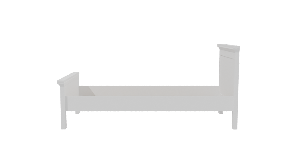 Elegant Bedroom Bed 3D Model - Professional 3D Model Render 2