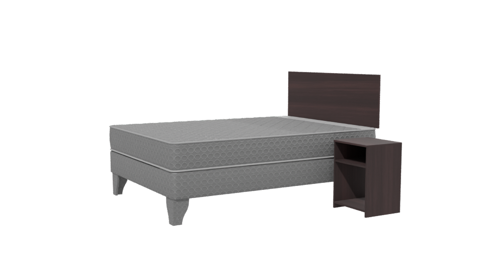 Stylish Modern Bed 3D Model - Professional 3D Model Render 13
