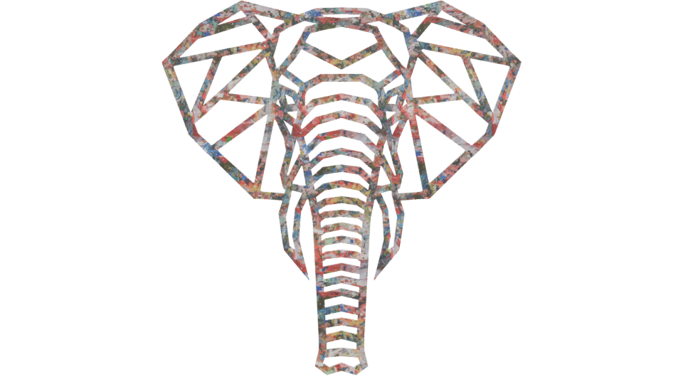 Stylized Elephant Head 3D Model - Professional 3D Model Render 5