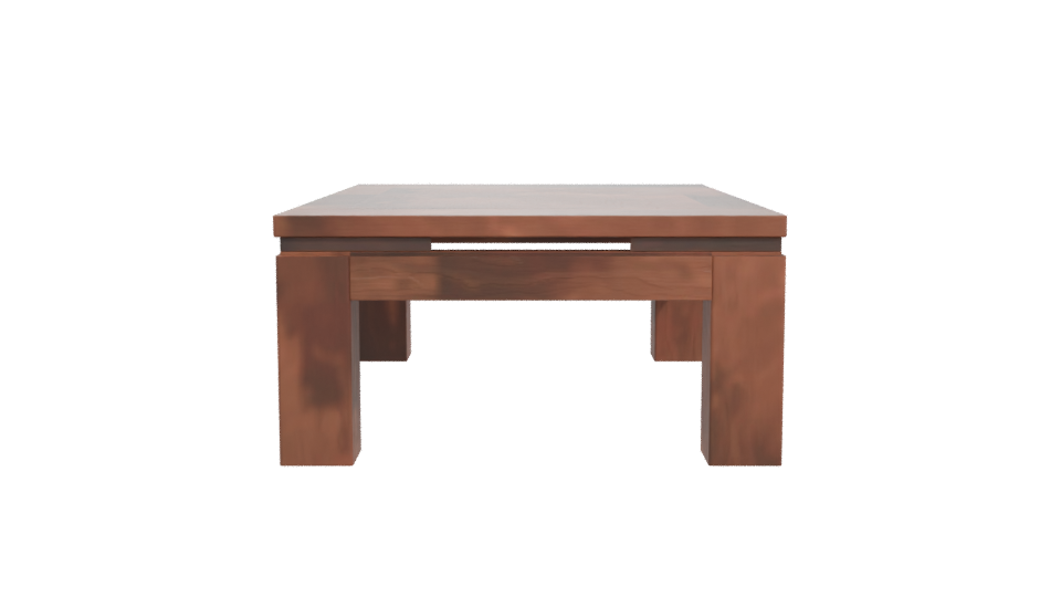 Rustic Wooden Coffee Table Model - Professional 3D Model Render 11