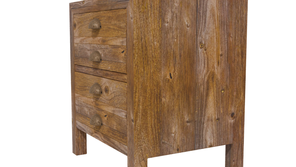Rustic Wooden Nightstand 3D Model - Professional 3D Model Render 13