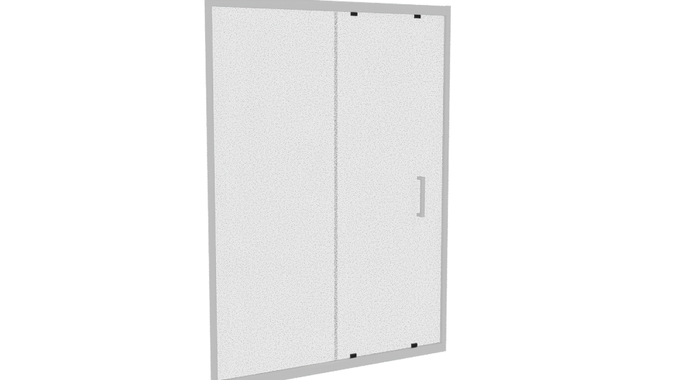 Stylish Glass Shower Door 3D - Professional 3D Model Render 10