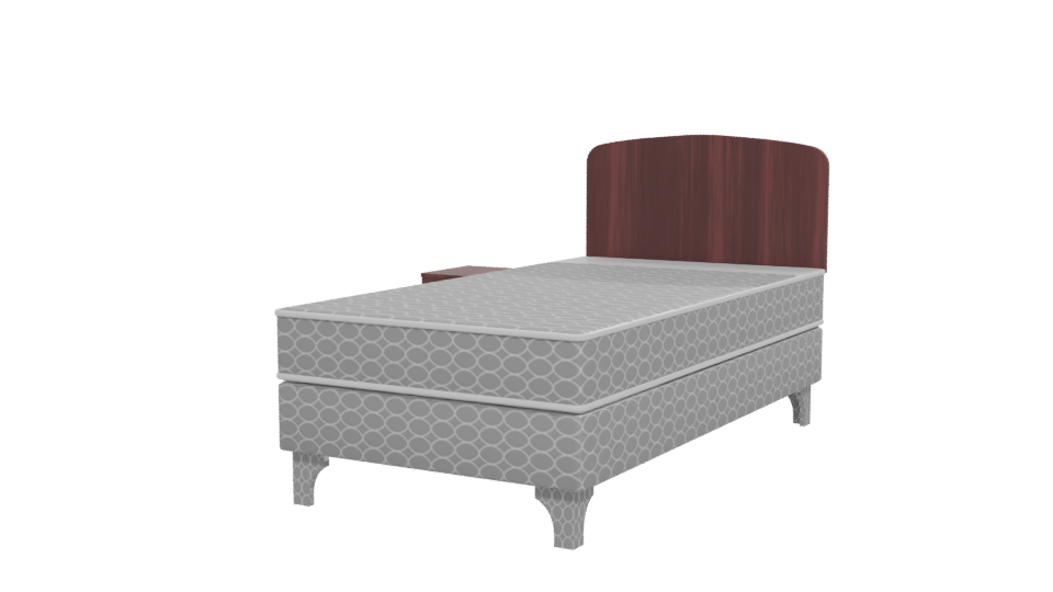 Stylish Single Bed Model 3D - Professional 3D Model Render 12