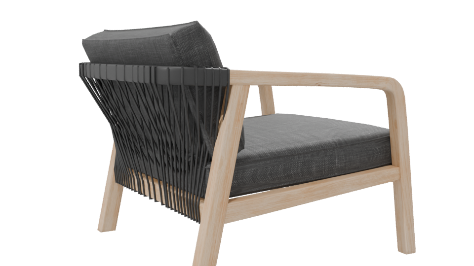 Contemporary Outdoor Lounge Chair 3D Model - Professional 3D Model Render 7